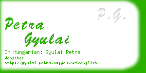 petra gyulai business card